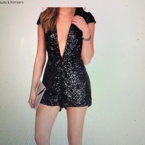 Tobi Other - Black Sequins Romper Tobi Other - Black Sequins Romper